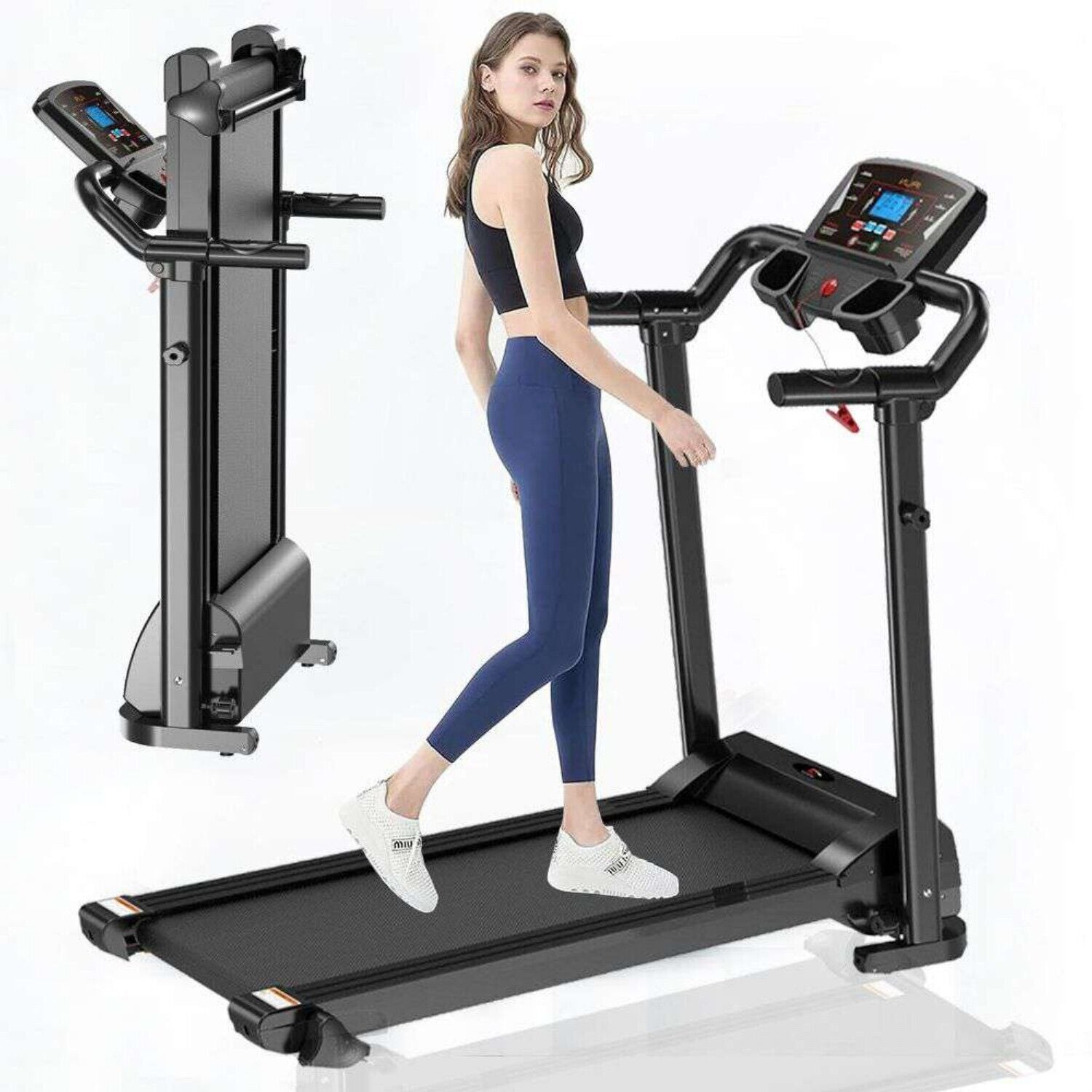 1.5HP Electric Foldable Smart Running Motorized Treadmill Machine Home Fitness..