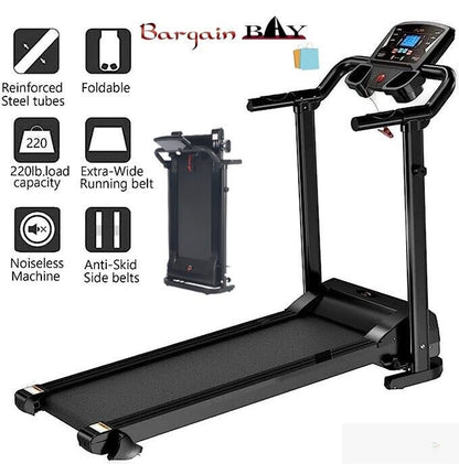 1.5HP Electric Foldable Smart Running Motorized Treadmill Machine Home Fitness..